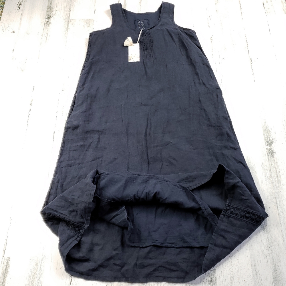 Johnny Was Night Sky Rima Linen Dress. NWT Size XS - Picture 5 of 10